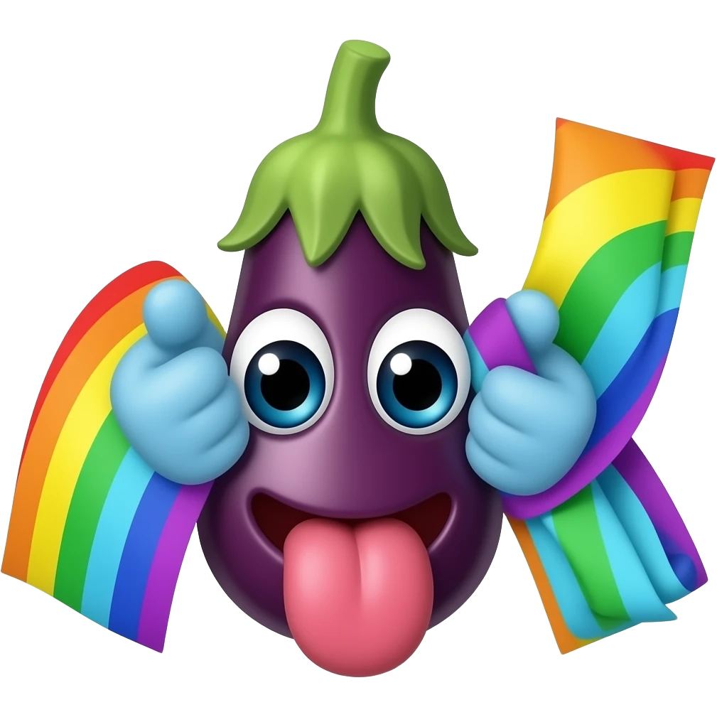 👅+ 🍆= gay emoji