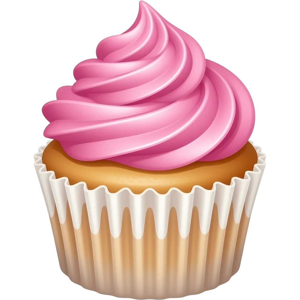 Cupcake with pink icing emoji