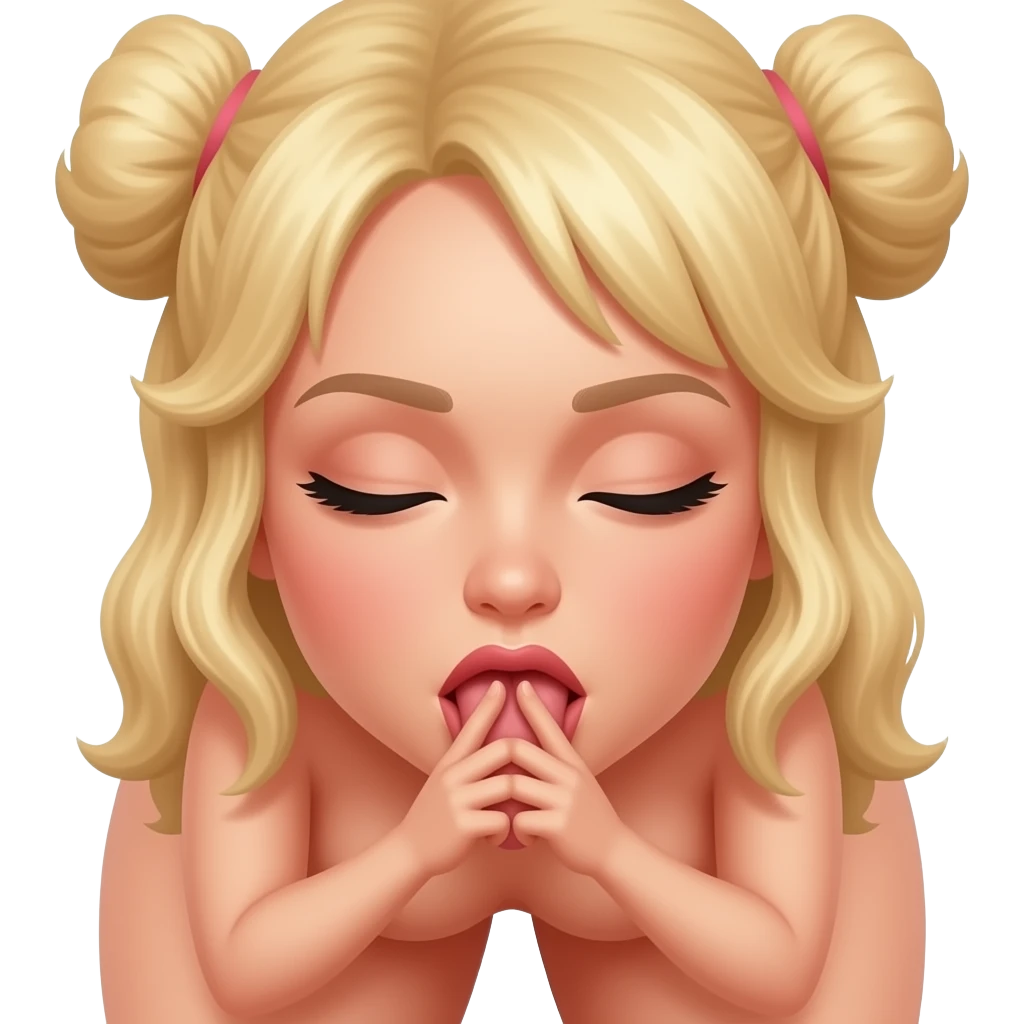 Girl naked blonde hair with big breasts and big ass with perfect vagina being fucked emoji