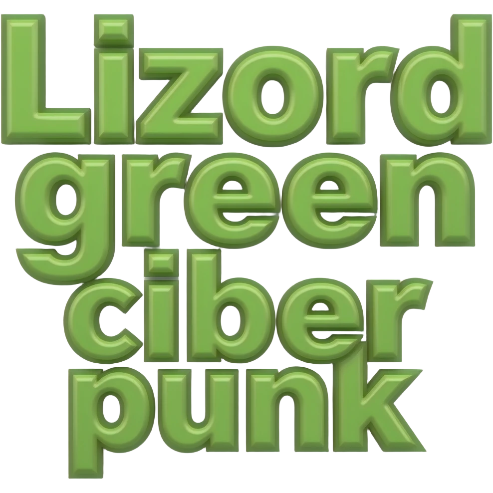 Write letter Lizord green ciber punk emoji
