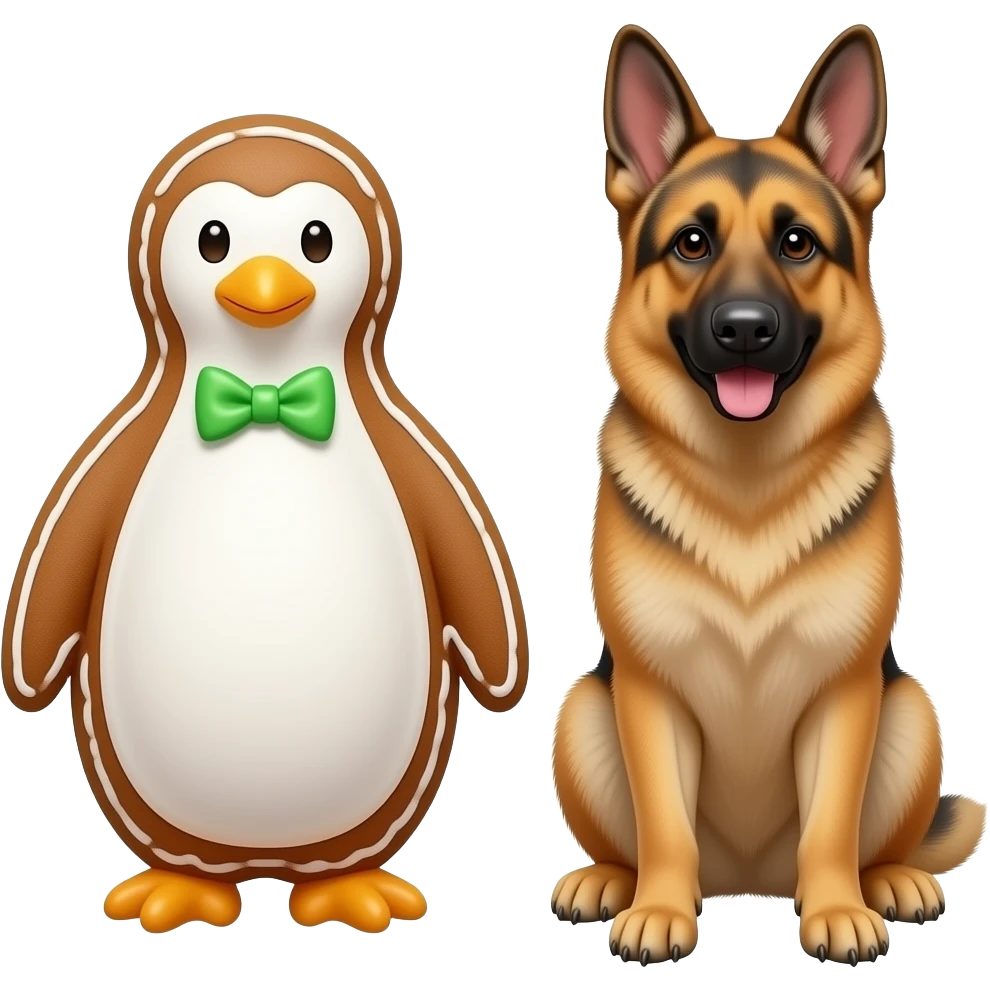 Penguin cookie run kingdom gingerbread & dog & gsd emoji