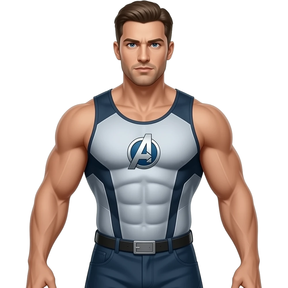 Muscular thor of avengers full body realistic emoji
