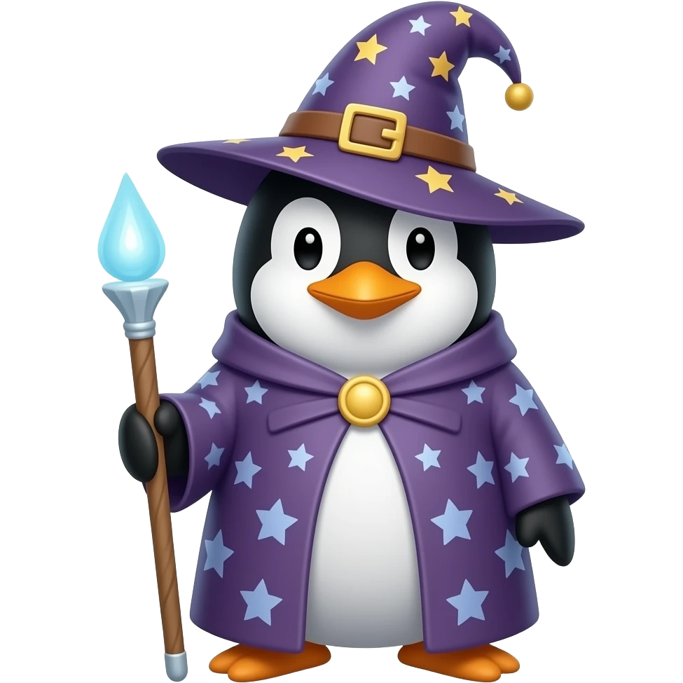 Penguin Wizard emoji