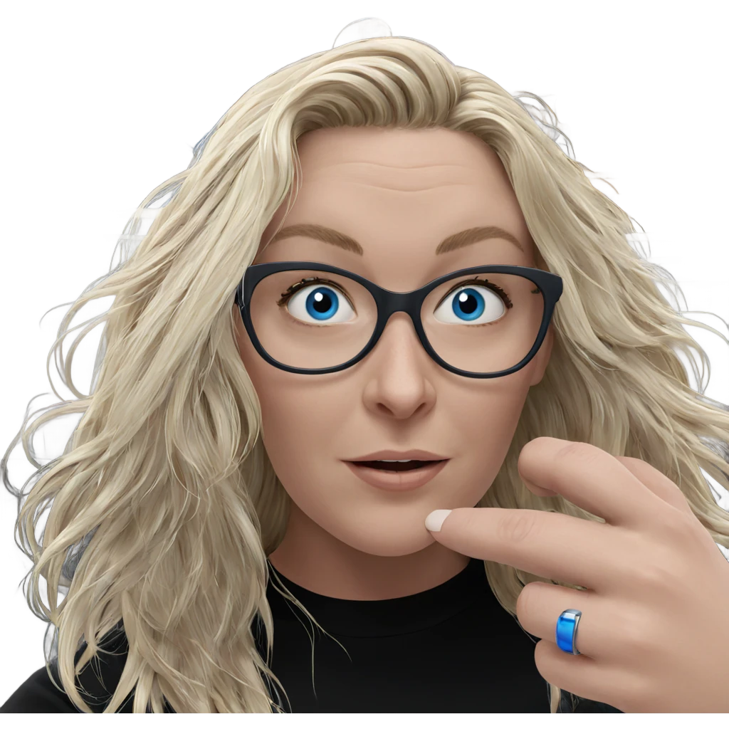 blonde girl with blue eyes emoji