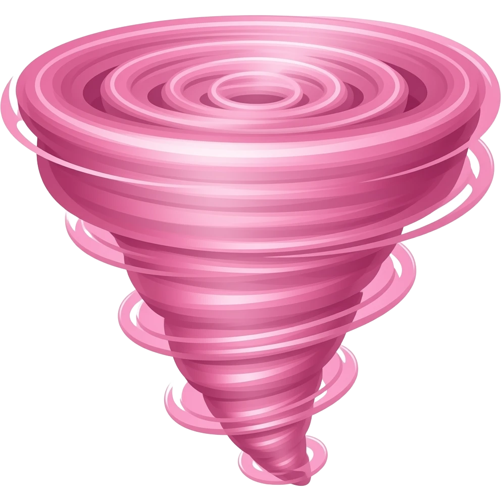 Pink tornado emoji