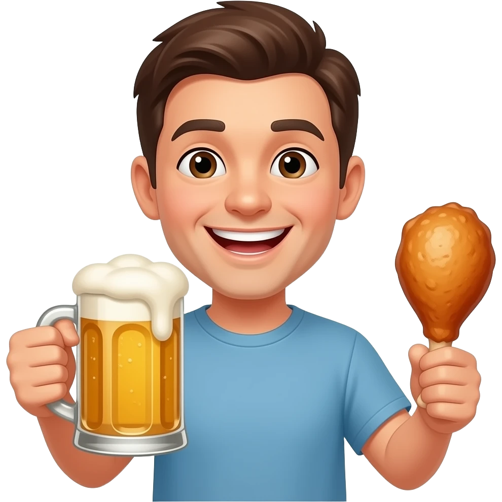 치킨에 맥주한잔 하는 미팅이 생겼어.
이를 리액션하기 위한 이모지 하나를 생성해줘 emoji