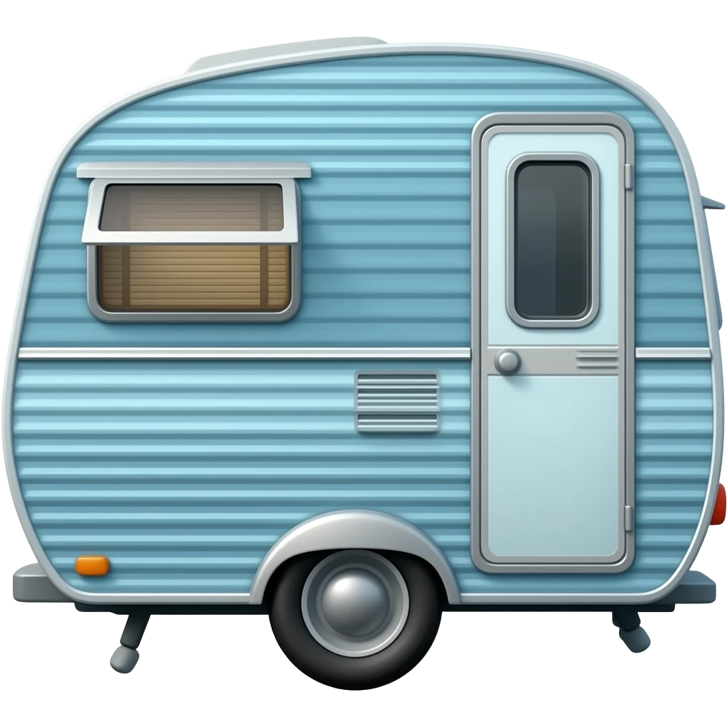 Vintage blue caravan emoji