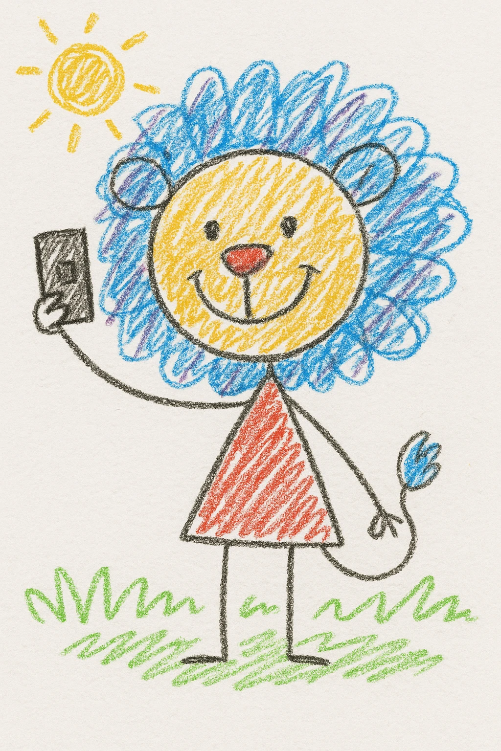 Selfie lion emoji