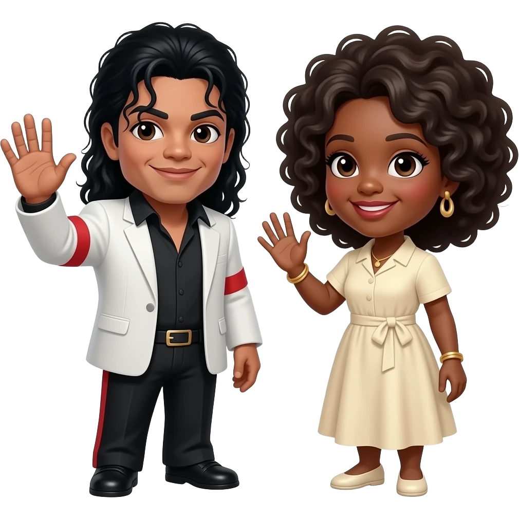 Michael jackson saying hi to afro haired woman najma emoji