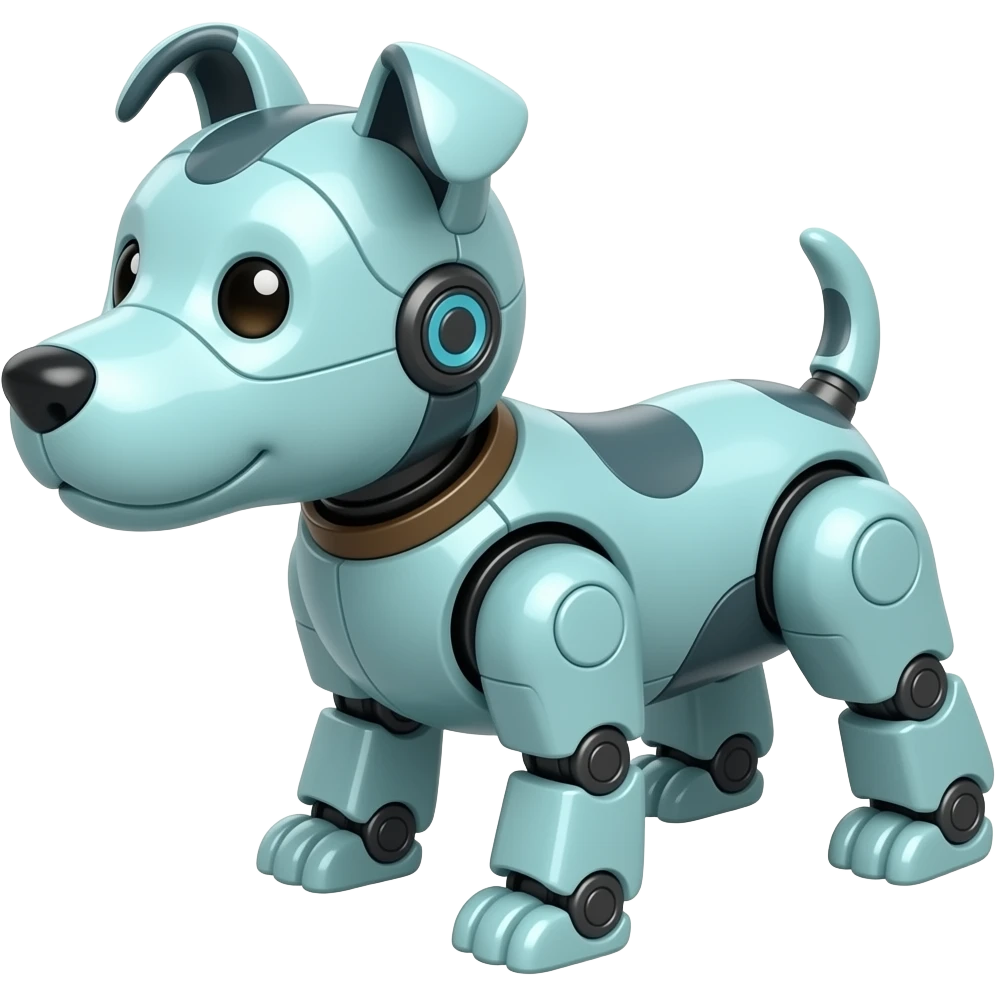 #B8FFFF Robotic dog toy emoji