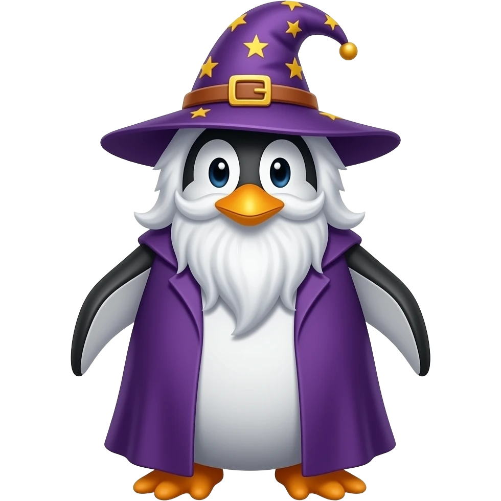 Penguin Wizard emoji