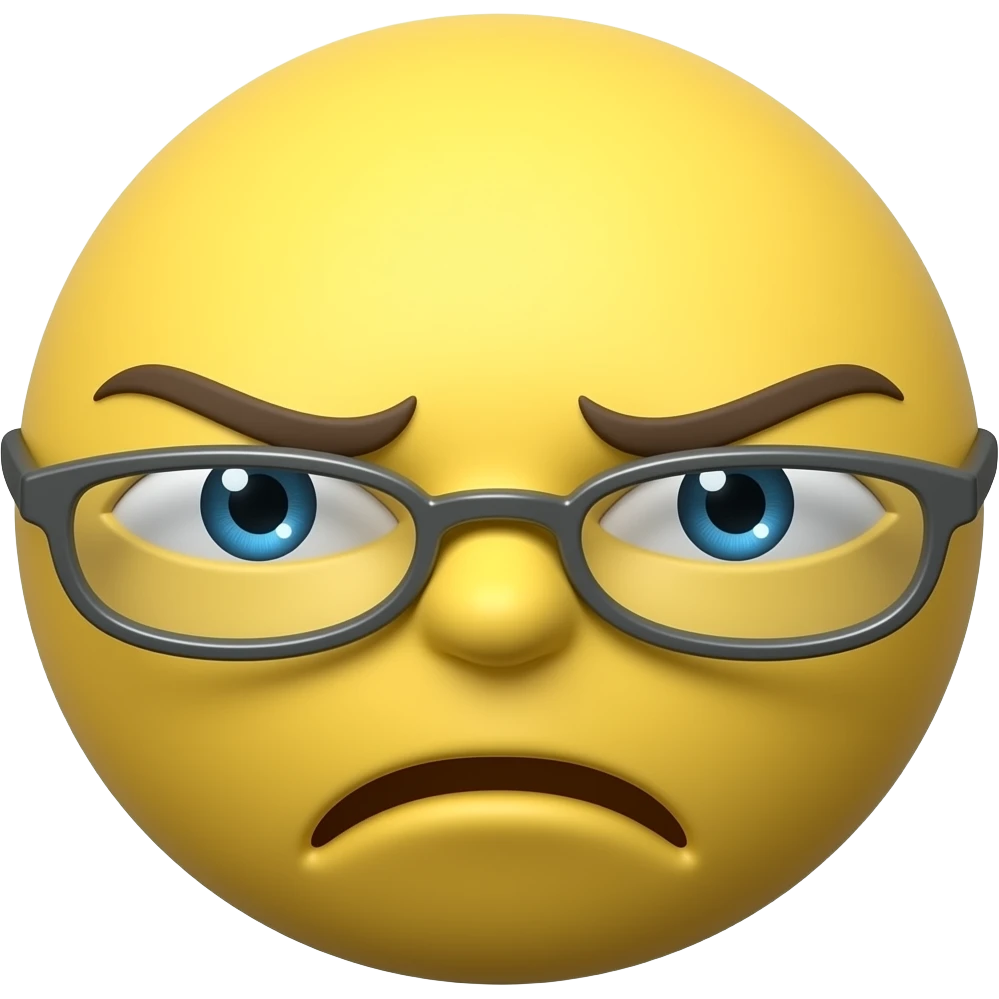 Yellow emoji that’s pulling their glasses down to look over them and is squinting, giving a wtf face To the side emoji