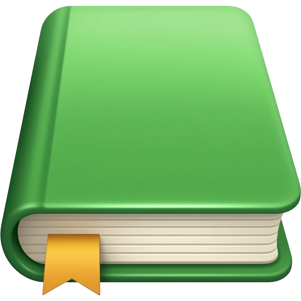 green  color book emoji