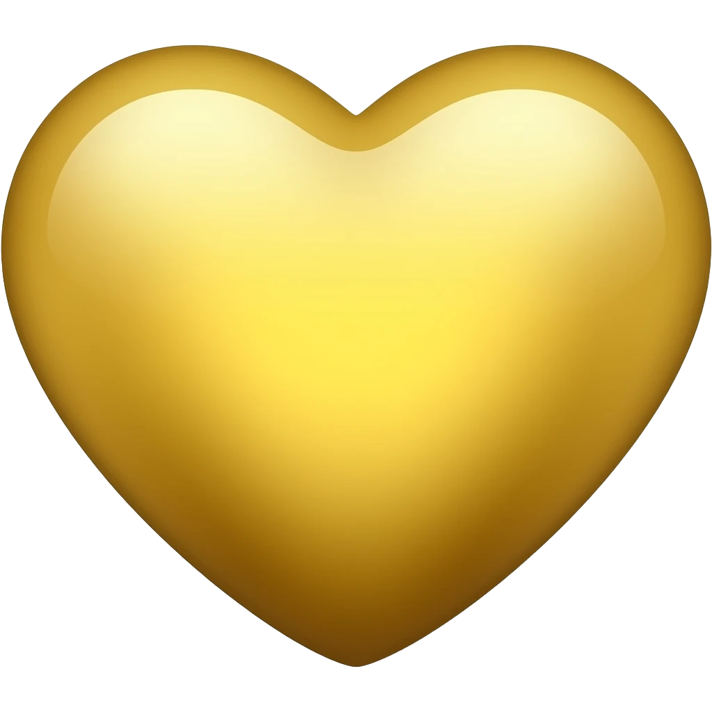 Gold heart emoji
