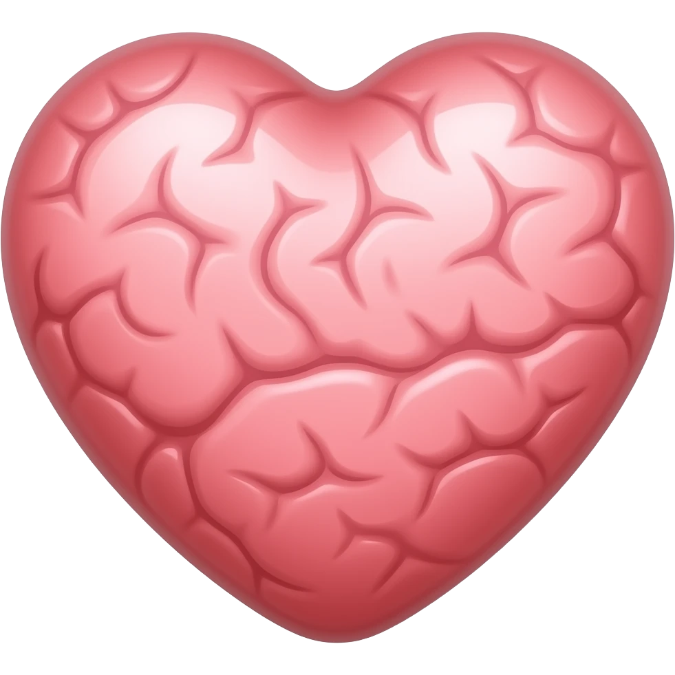 Heart brain emoji