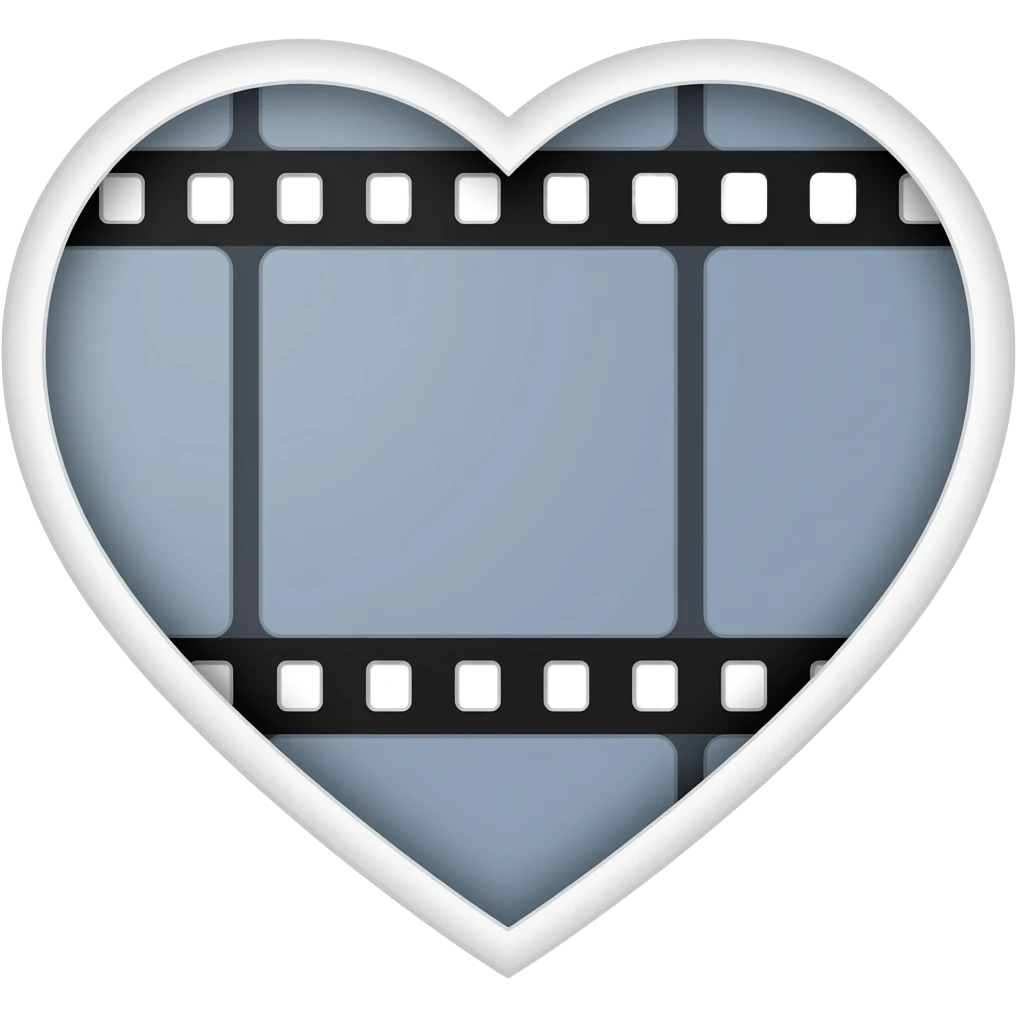 Polaroid film with a heart-shaped border emoji