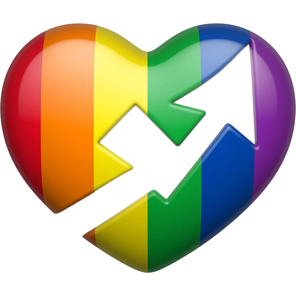 Progress flag heart red, orange, yellow, green, blue, violet, white, pink, light blue, brown, black emoji