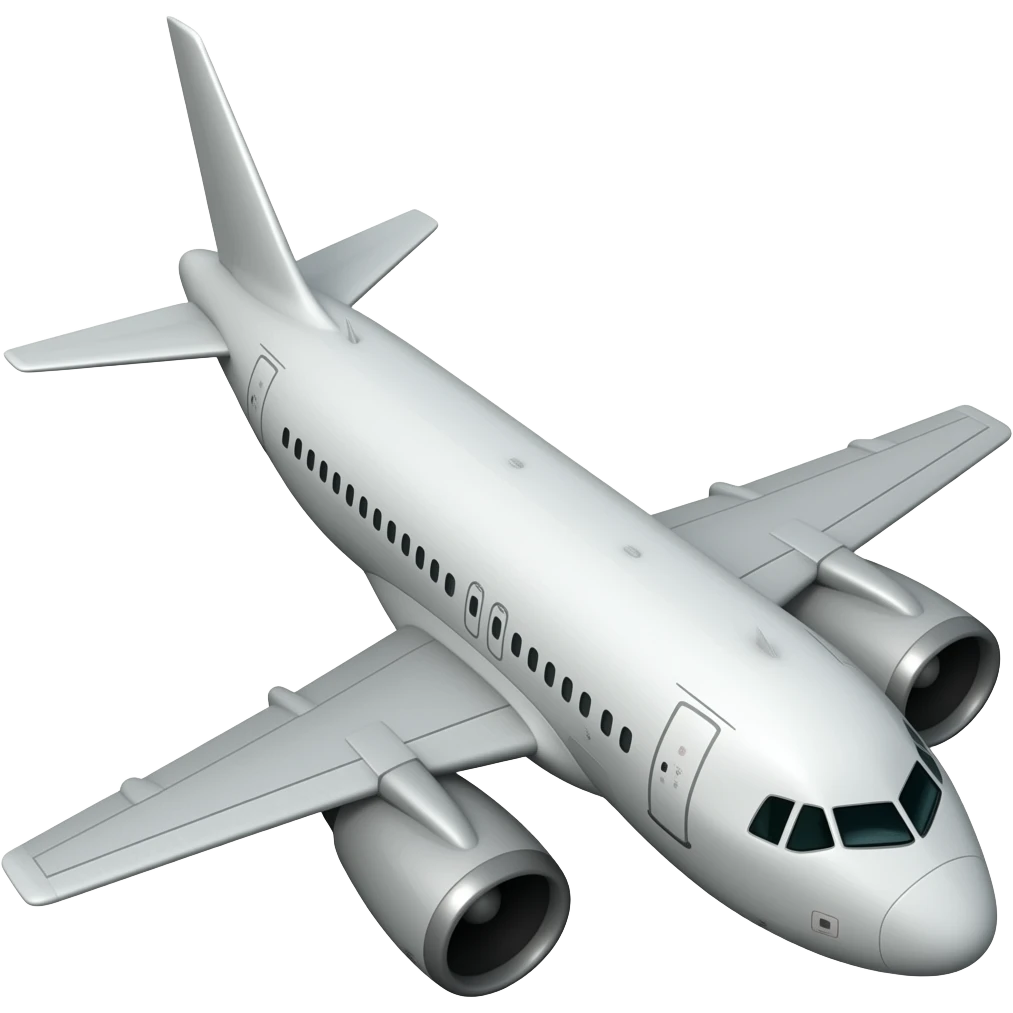 Airplane without engines emoji