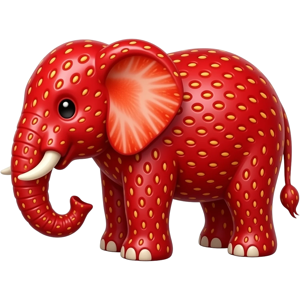 Strawberry elephant emoji