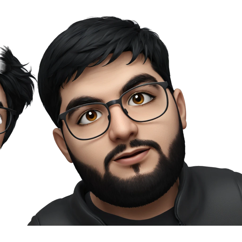 realistic male with black hair emoji