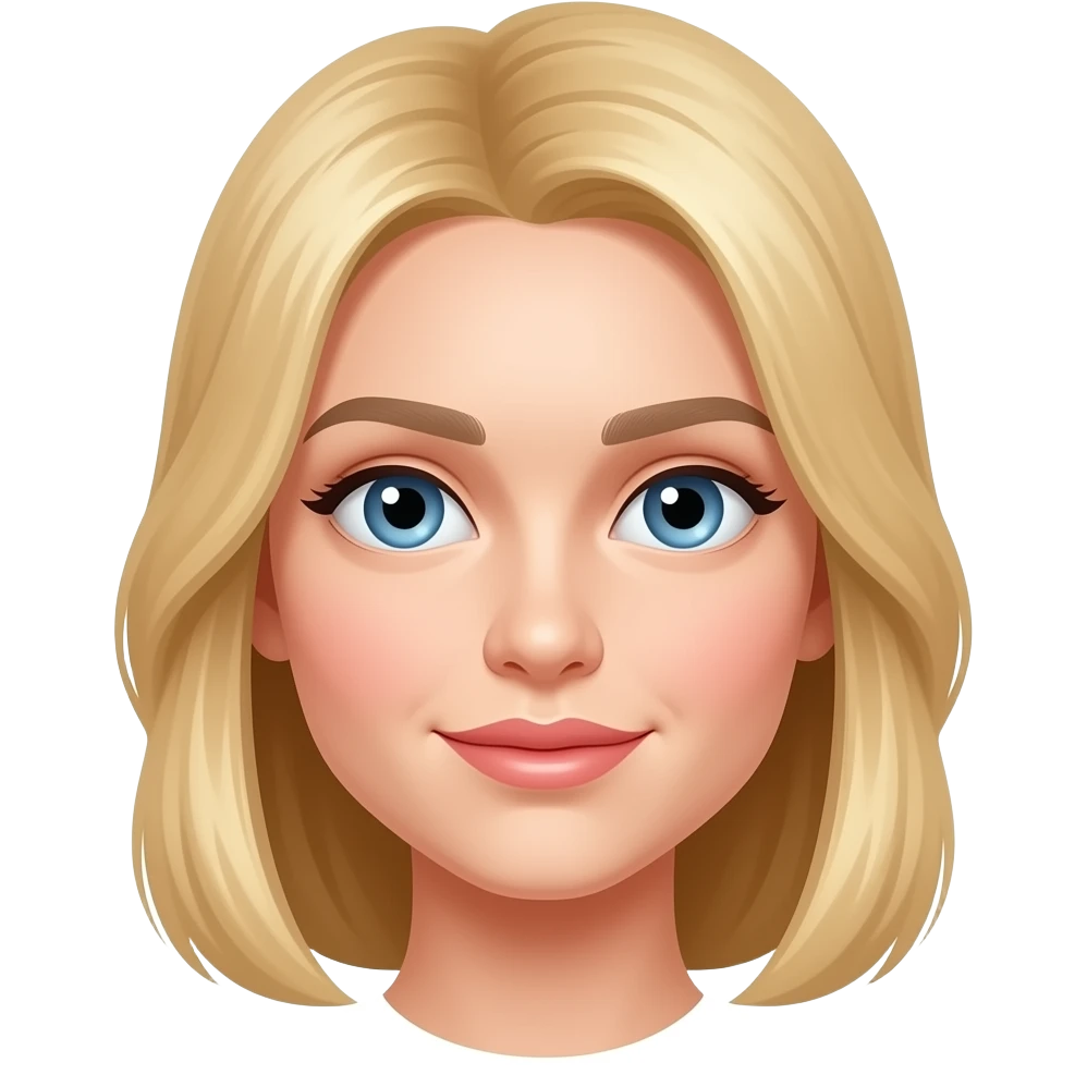 Russian blonde beautiful eyes emoji