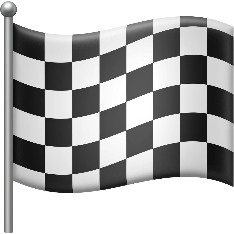 crea un emotiocno de represente la línea de meta sin texto emoji