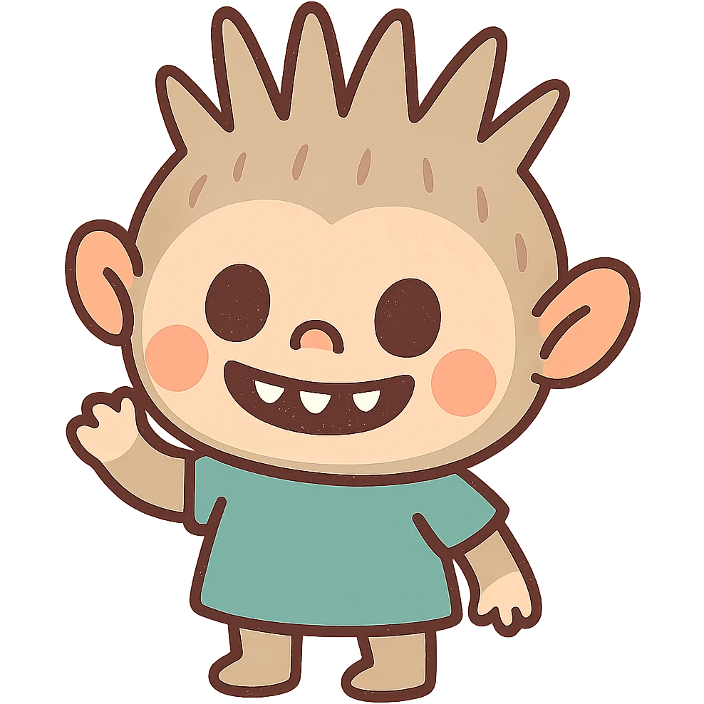 Labubu character icon in a soft, pastel style, gentle colors, cute, simple background emoji