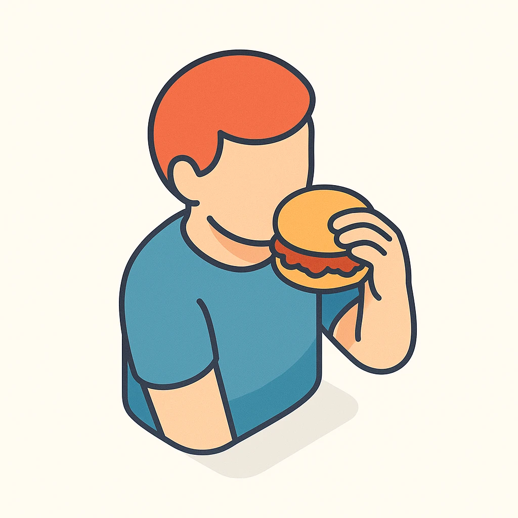 person eating sloppy joe emoji