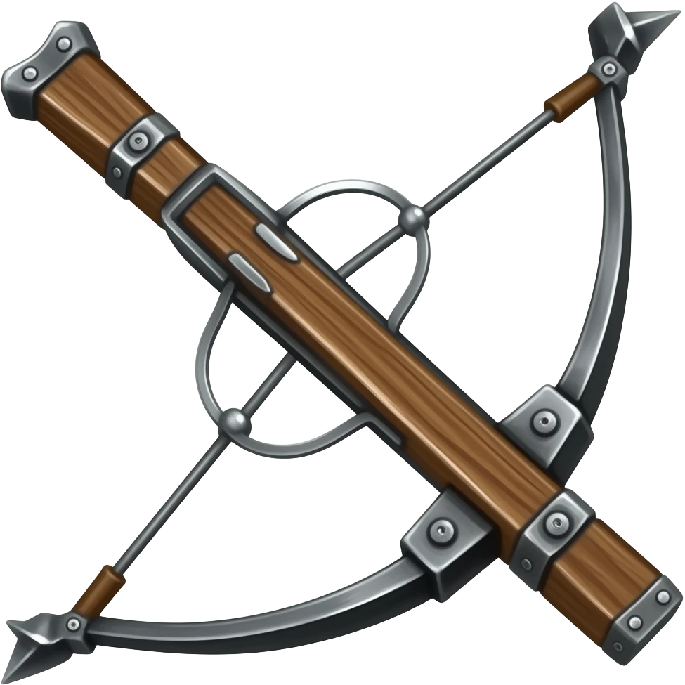 medieval crossbow wood and metal - with no background emoji