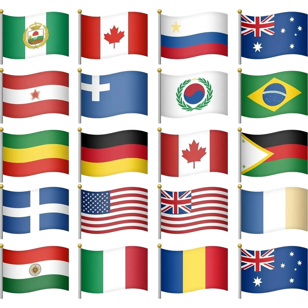 diferentes paises emoji