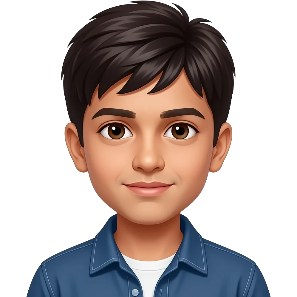 Make an emoji of Salim Khan 6 year old boy, make him look younger emoji