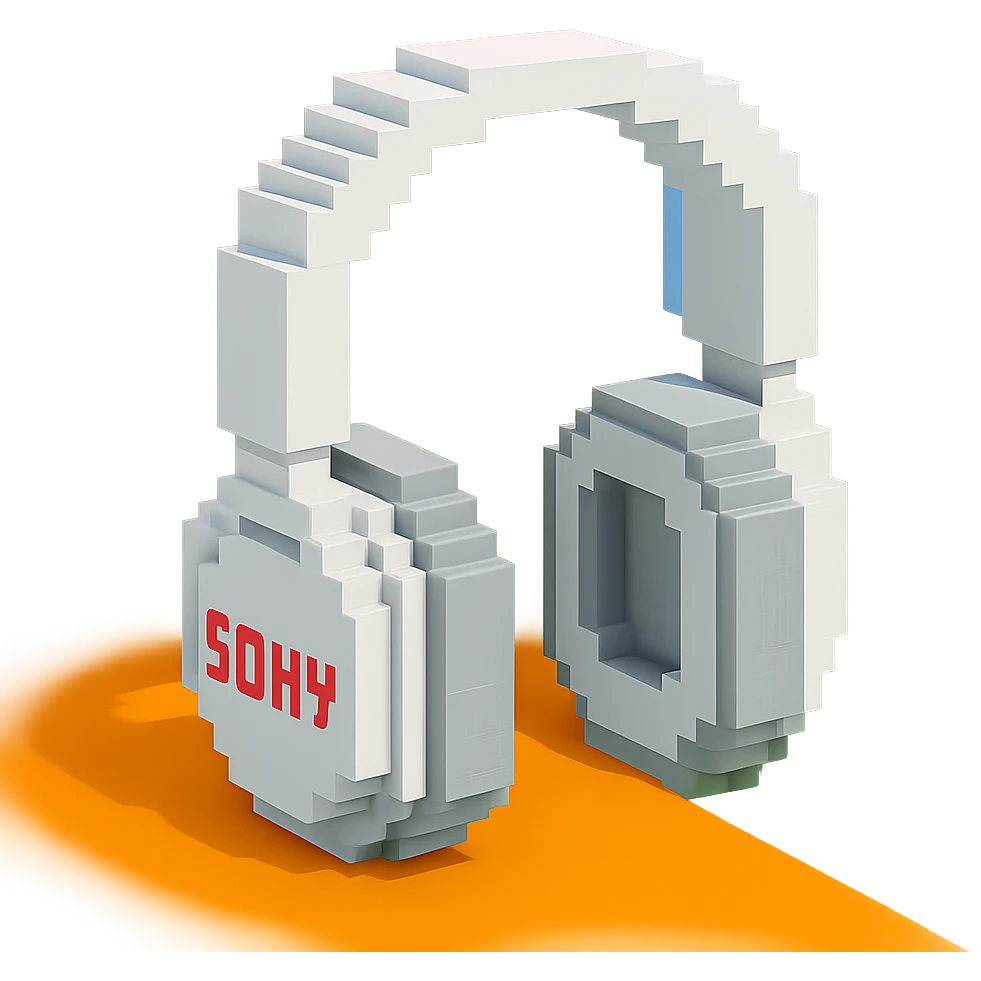 full-size white Sony headphones emoji