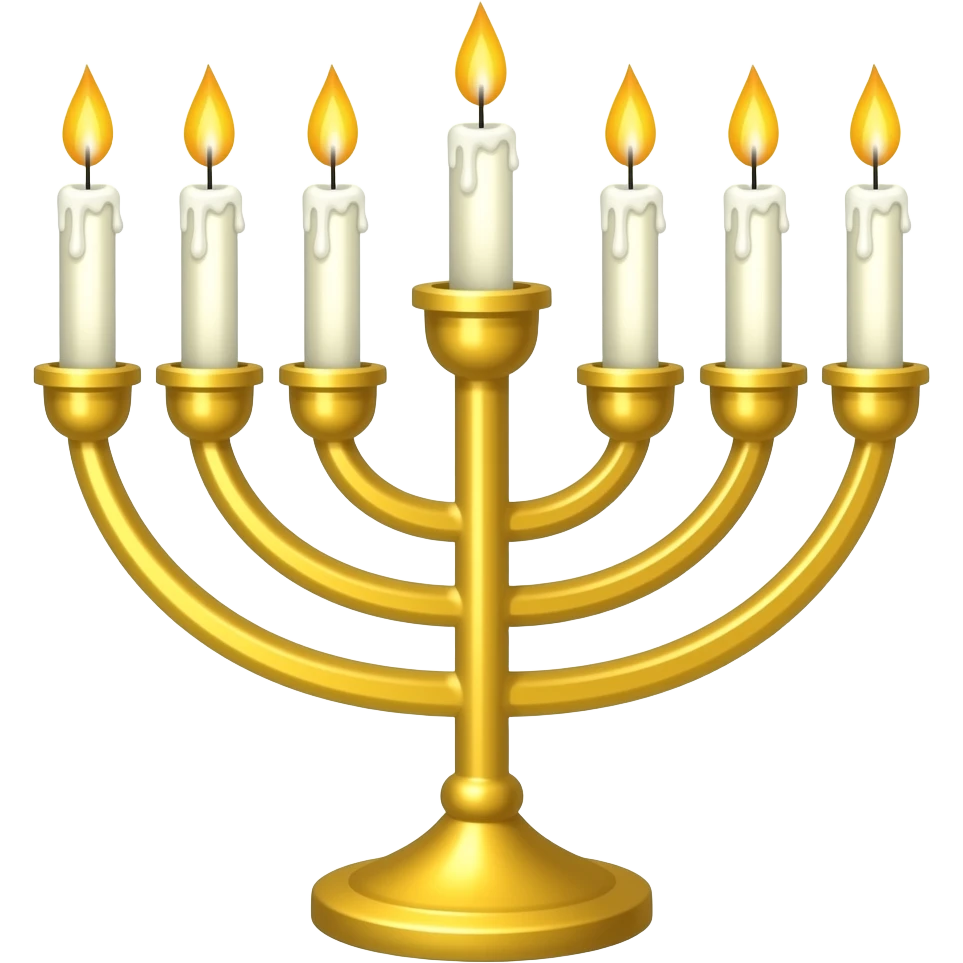 Jewish candelabrum. emoji