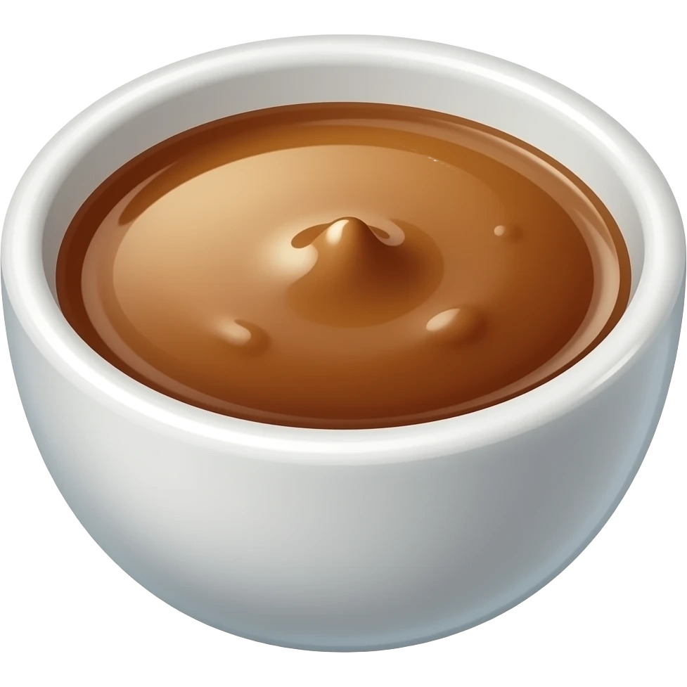 a small bowl of brown gravy emoji