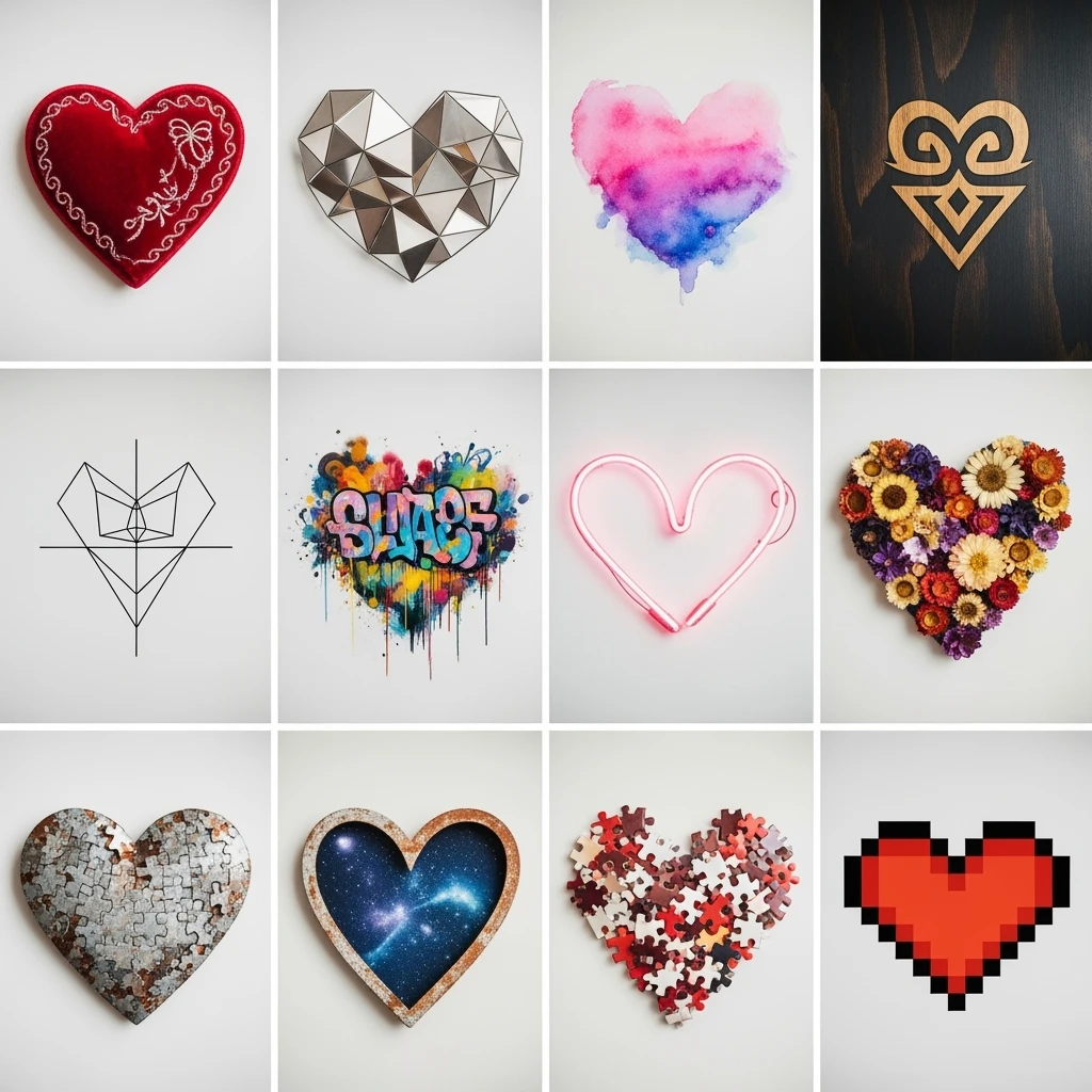 show more heart styles emoji