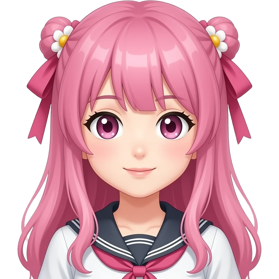 pink coquette anime girl emoji emoji
