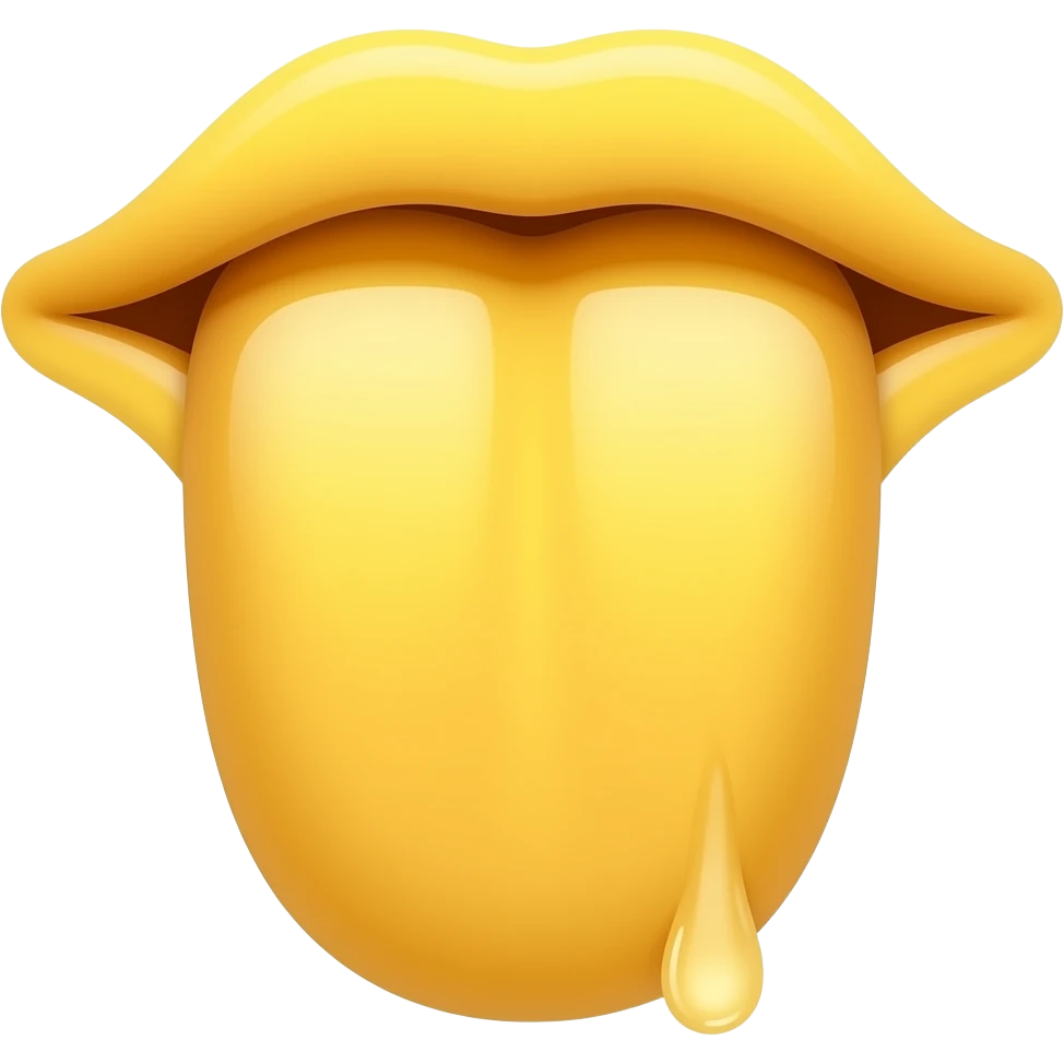 tounge drooling round yellow emoji emoji