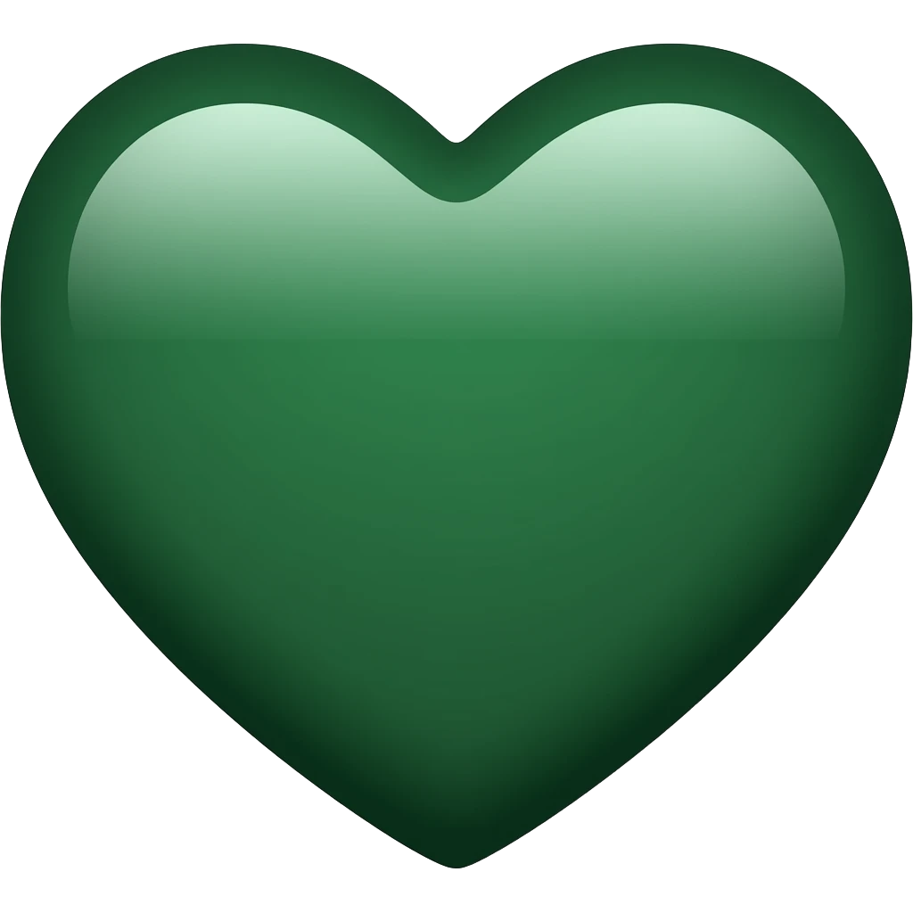 Dark green heart emoji