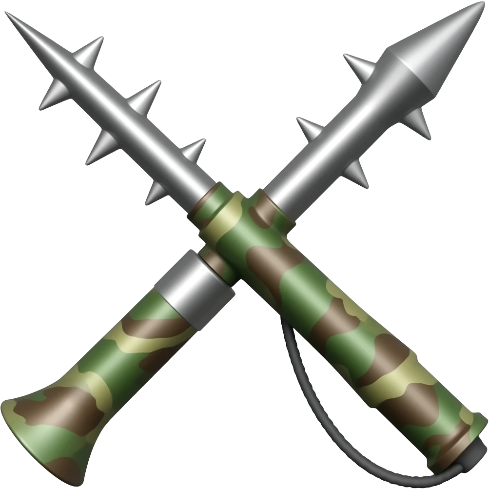 A bazooka harpoon emoji
