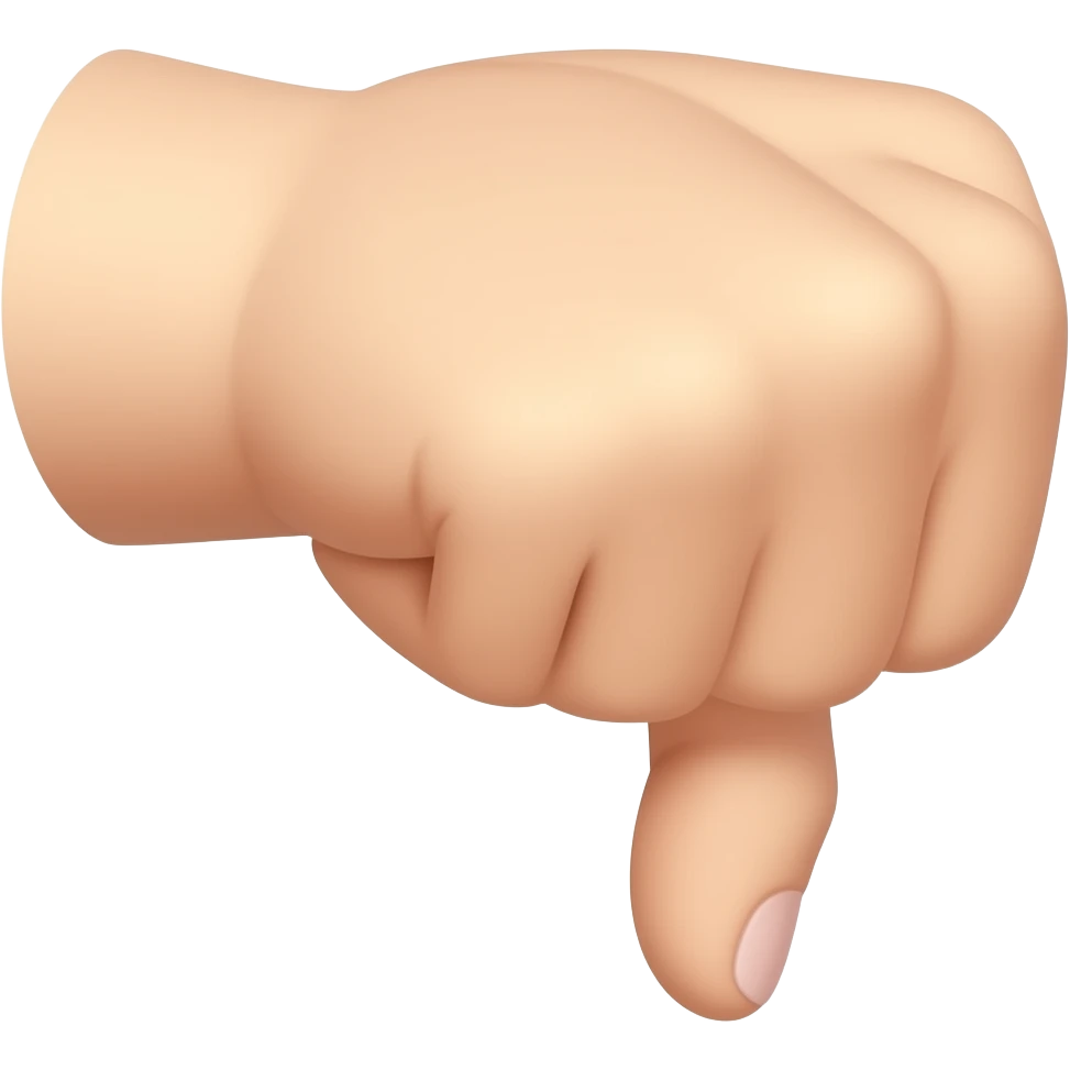 A hand with all fingers down and only the little smallest up emoji