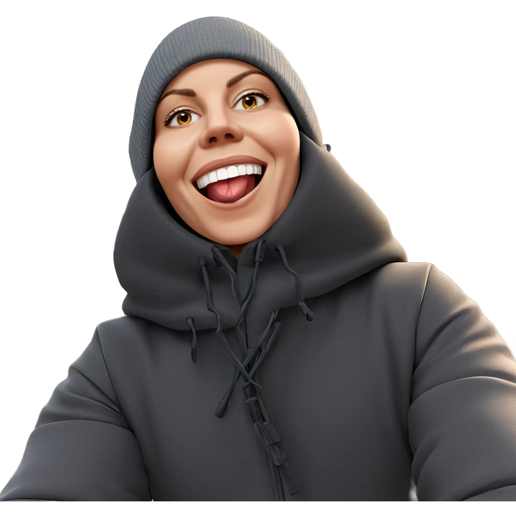 boy with hat outdoors playful emoji