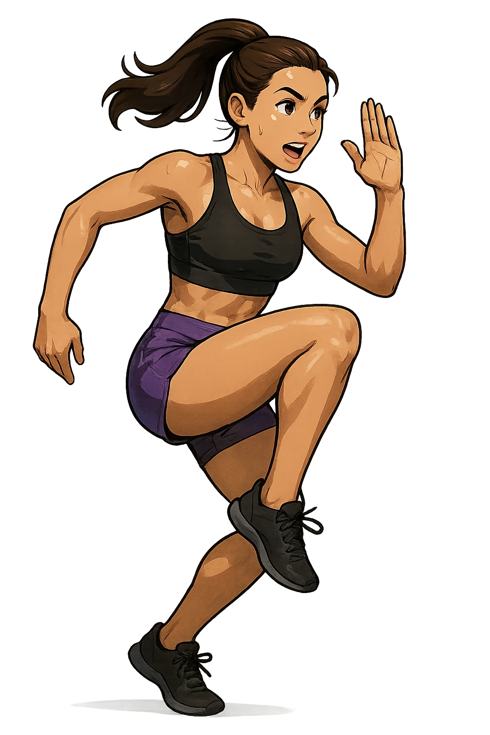 DOnna che fa HIIT emoji