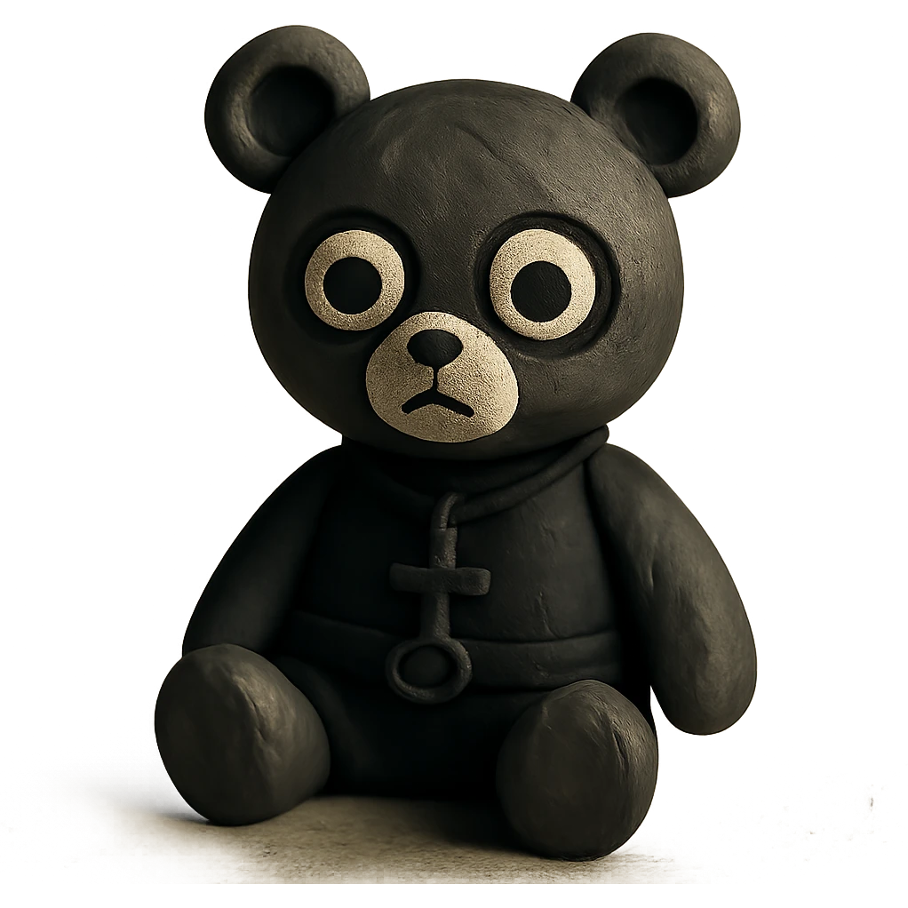 gothic teddy bear emoji