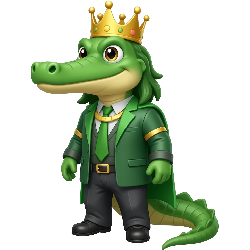Aligator loki with his crown but use🐊 this emoji as reference emoji