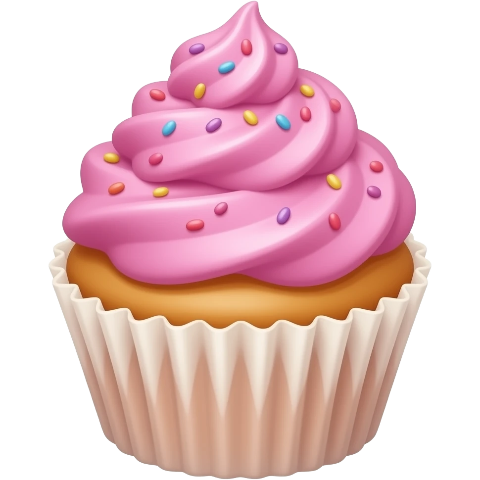 Cupcake with pink icing emoji