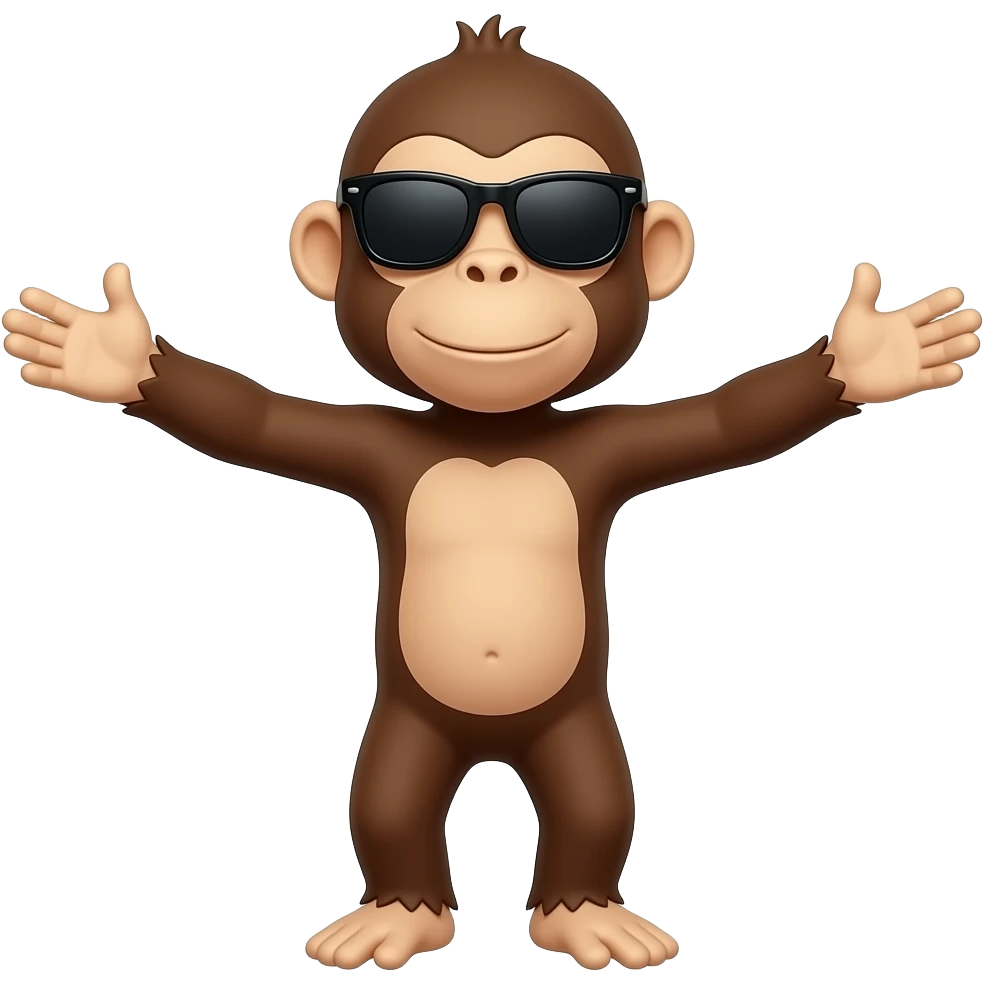 😎 spreading monkey emoji