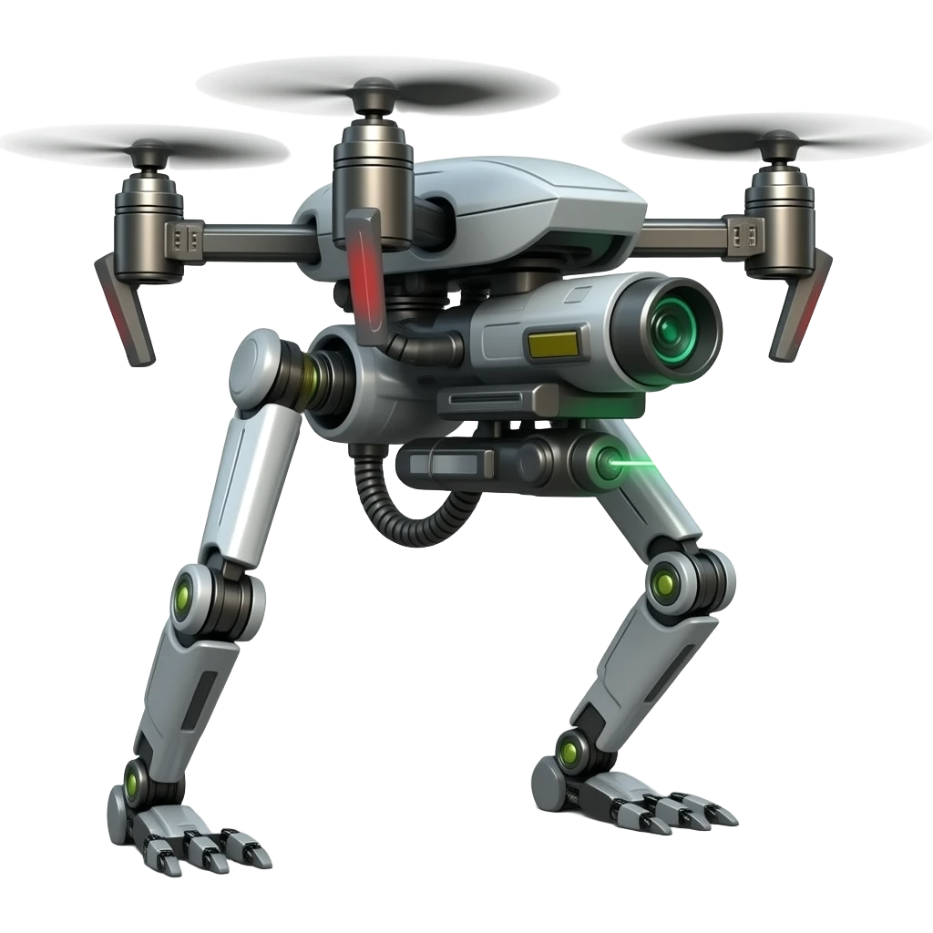 Bipedal  hunter robot drone emoji