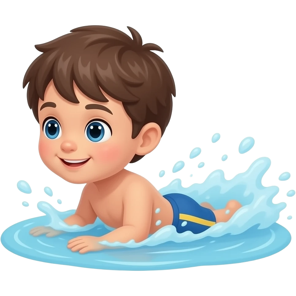 child swimming emoji