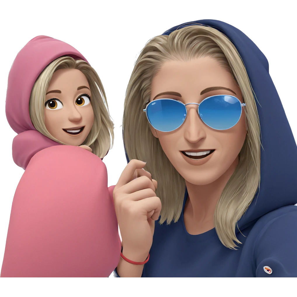 joyful girls enjoying the day emoji