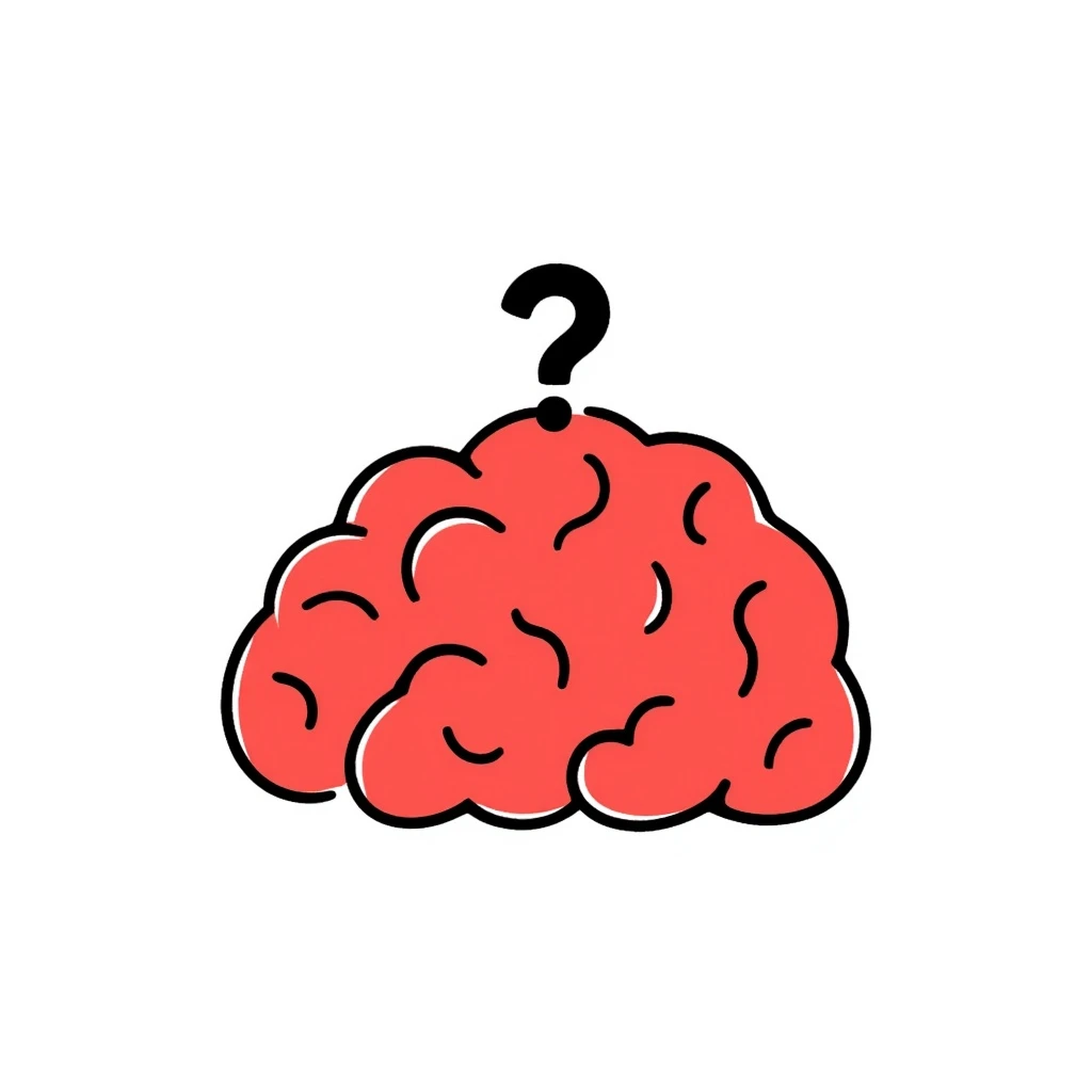 a red brain emoji